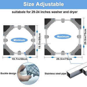 <span class=keywords><strong>Chargement</strong></span> de plus de 350kg Base de machine à laver de haute qualité Base de machine à laver réglable avec support de réfrigérateur élévateur - Product Image 2