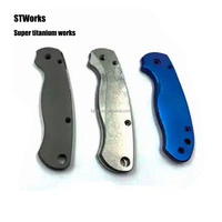 Manche de couteau en titane TI GR5 usiné par CNC, cadre de couteau de poche pour Para 3 Spyderco Benchmade Bugout 535 EDC Gear