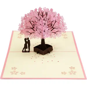 3D Pop UP Carte di San Valentino Regalo di Giorno Cartolina con Adesivi Busta Invito A Nozze Biglietti di Auguri