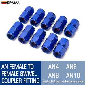EPMAN 4AN 6AN 8AN 10AN Female ke AN4 AN6 AN8 AN10 Female Straight Swivel Coupler Union Fitting Adapter Biru - Product Image 2