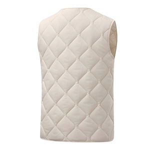 Gilet d'hiver décontracté pour <span class=keywords><strong>femme</strong></span> RCX Wholesale, écologique, respirant, coupe-vent, rembourré en laine, tricoté, sans manches, fermeture à un bouton - Product Image 3