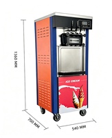 Machine à glaces en acier inoxydable en promotion, pour 3 saveurs, machine à glaces molles, machine à cornets de glace commerciale