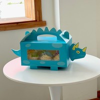 Boîte à bonbons en carton en forme de dinosaure pour fête d'anniversaire d'enfant, idéale pour l'emballage alimentaire et l'impression par estampage