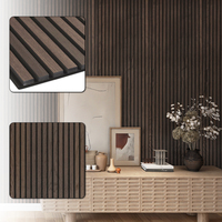 Pour KASARO Panneau mural à lattes de bois MDF au design moderne pour décorations de plafond d'hôtel et panneaux muraux acoustiques