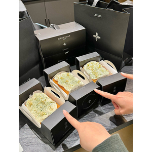 Boîte tiroir personnalisée avec logo pour gâteau roulé <span class=keywords><strong>suisse</strong></span>, gâteau éponge, et pâtisseries à emporter, avec plateau intégré pour desserts de boulangerie - Product Image 1