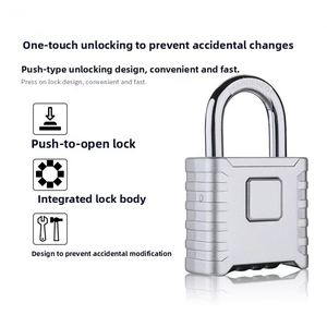 <span class=keywords><strong>Candado</strong></span> de Combinación de Alta Resistencia, Diseño de Cuerpo Integrado, Grillete de Acero Endurecido de 8 mm |   Código Reajustable de 4 Dígitos para Gimnasio en Casa - Product Image 2
