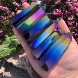 Pierres de pointe en obsidienne électroplaquée de haute qualité en gros, 5-10 cm, tendance mode moderne pour une décoration intérieure unique, Crystalhola, emballage sûr - Product Image 4