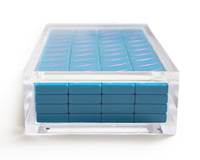Boîte de rangement pour mahjong en acrylique transparent haut de gamme, style américain, boîte de rangement pour 160 tuiles de mahjong