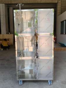 Grande cage pour chat avec porte en acrylique - <span class=keywords><strong>Appartement</strong></span> pour chat, enclos simple pour animaux domestiques - Product Image 2