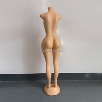 Mannequin Femme Grande Taille de Guangzhou, Formes Généreuses, BBL, Poitrine Généreuse, Brésilien, en Plastique Couleur Peau, sans Tête, Corps Entier avec Bras