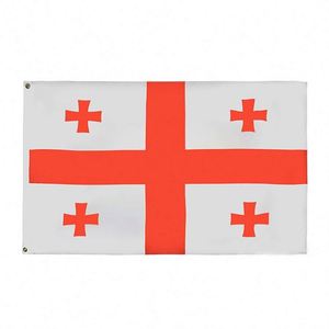 Drapeau national de la Géorgie en polyester, grande taille personnalisée 3x5 pieds (150x100 cm, 90x150 cm) avec œillets en laiton - Product Image 2