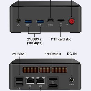 มินิพีซีสำหรับเล่นเกม AI ใช้ Intel Core Ultra 9 185H หรือ 7 155H รองรับ Thunderbolt 4 พร้อมพอร์ต LAN 2x2.5G ช่องต่อ PCIE4.0 2 ช่อง รองรับ DDR5 ใช้ระบบปฏิบัติการ Windows 11 คอมพิวเตอร์ตั้งโต๊ะ รองรับ WiFi6 - Product Image 5