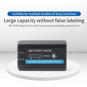Pour batterie BP-U30 <span class=keywords><strong>Sony</strong></span> 2600mAh avec indicateurs d'alimentation LED compatibles avec les caméras <span class=keywords><strong>XDCAM</strong></span> EX PMW 100/150/160/200 EX1/EX3 14.8V Vol - Product Image 2