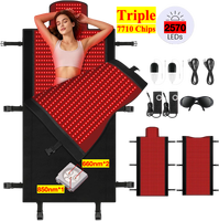 AQSHE 2570 Dreifach-LED-Chip Dual-Wellenlängen Rotlichttherapie-Decke Ganzkörper-Matte Schlafsack Nahinfrarot-Bett 660nm 850nm