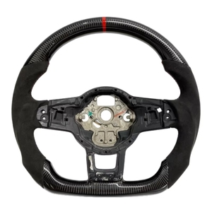 Volante Deportivo Personalizado de Cuero y Fibra de Carbono para Golf <span class=keywords><strong>GTI</strong></span>/GTD/GTE/R CC R-Line - Product Image 1