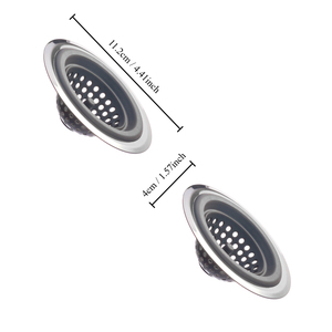 Filtro de Desagüe Universal de Acero Inoxidable y Silicona para <span class=keywords><strong>Fregadero</strong></span>, 11.2cm, Anti-Obstrucciones, Anti-Olores, Recolector de Cabello para Cocina y Baño - Product Image 4