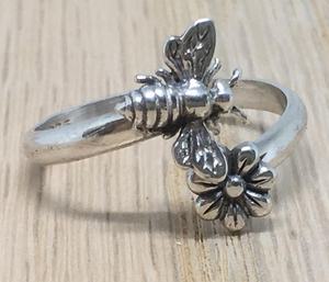 제조 고품질 빈티지 블랙 골동품 산화 925 스털링 실버 꽃 밴드 결혼 반지 - Product Image 4