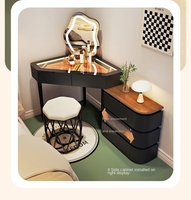 Table de maquillage éclairée par LED, multifonctionnelle, en bois, avec rangement, pour la chambre à coucher, la beauté, les hôtels, vente chaude