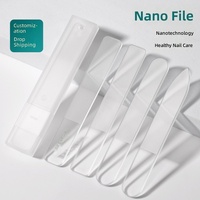 Kit de 3 limes à ongles transparentes double face en nano-verre pour manucure, façonnage et polissage, idéal pour le dropshipping