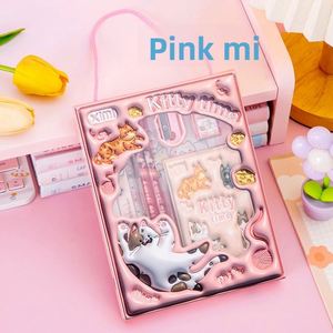 X616 Juego de Papelería Escolar Portátil 3D de Dibujos Animados para Niños, Juego de Lápices de Madera que Incluye Regla, Cuaderno y Bolígrafo para Promoción - Product Image 3