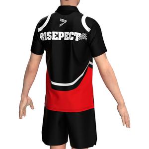 เสื้อเจอร์ซีย์แข่งรถแขนสั้นคุณภาพสูง เสื้อเชิ้ตผ้าแฟลนเนลสำหรับขี่มอเตอร์ไซค์ เสื้อโปโลบุฟองน้ำพร้อมไฟเลี้ยว - Product Image 6