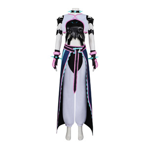 Costume de cosplay Street Fighter Spider Gwen pour femmes, tenue de jeu d'anime, robe en polyester pour fête d'Halloween - Product Image 1