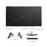 Téléviseur Android à écran large 4K QUHD compatible avec antenne, 55''-85'', HDTV LED, compatible DVB-T2/S2, écran de télévision intelligent de remplacement