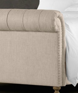 สไตล์อเมริกันห้องนอนชุดเฟอร์นิเจอร์Upholstered KingขนาดChesterfieldผ้าผ้าปูที่นอนโรงแรม - Product Image 5