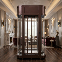 Pièces d'ascenseur de confiance : Porte de palier d'ascenseur de villa en verre trempé, silencieuse, à fermeture douce et sécurisée pour ascenseur résidentiel