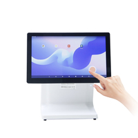 Terminal Punto de Venta con Sistema Operativo Windows y Android de 15.6 Pulgadas, Caja Registradora Todo en Uno con Pantalla Táctil para Restaurantes y Comercios Minoristas