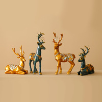 Ornamen rusa keberuntungan resin dekorasi kabinet anggur gaya Eropa kreatif