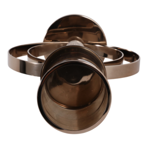 Portacandele Decorativo in Vetro con Base a Doppio Anello, Elegante Supporto per Candele a Colonna per Tavolo da Pranzo - Product Image 6