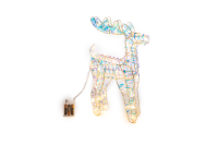 Venta de Fábrica: Decoraciones Navideñas de Moda Treesmas, Reno de Pie con Lentejuelas y Alambre, Personalizable, de Lujo, para Interiores/Exteriores, de Plástico/Metal