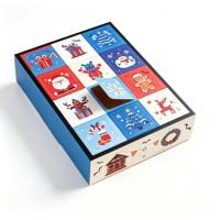 Calendrier de l'Avent de Noël : Boîte Surprise en Papier, Boîte Mystère à Compteur à Rebours, Cadeau pour Enfants, Emballage Cadeau pour Fête de Noël