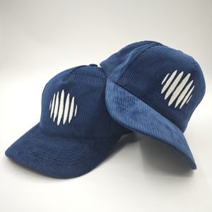 Casquette de baseball unisexe en velours côtelé bleu, personnalisée, 5 panneaux, broderie logo haute qualité, style Dad Hat, pour l'extérieur, motif Dot Fruit - Product Image 6