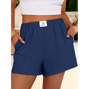 FOXA Women's High Waist Shorts Summer Casual Breathable <b>Lounge</b> Shorts With Pockets - Product Image 4