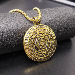 Pendentif Talisman Sceau de Salomon Vintage, Étoile de <span class=keywords><strong>David</strong></span> à six branches, 12 signes du zodiaque - Product Image 6