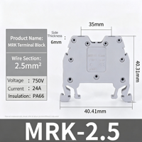 Bloc de bornes sur rail DIN série Mrk 2,5 mm² avec connexions à vis