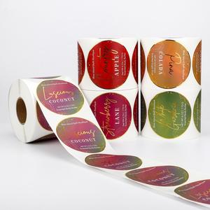 Étiquettes rondes autocollantes en papier pour bougies de massage FX Candle Q, fabriquées aux États-Unis, écologiques, pour usage professionnel - Product Image 5