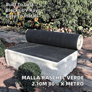 MALLA RASCHEL VERDE 80% PE Matériel de protection solaire anti-UV 200g/m 2.40m de largeur Vendu <span class=keywords><strong>au</strong></span> mètre - Product Image 2