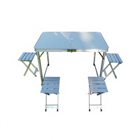 Table et chaise de camping pliantes en alliage d'aluminium durable, modernes, imperméables, légères, portables pour pique-nique en extérieur