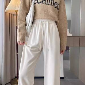 <span class=keywords><strong>Pantalon</strong></span> large amincissant pour femmes rondes, collection Printemps-Automne-Hiver 2026, doublé polaire, <span class=keywords><strong>taille</strong></span> haute, doux et moelleux <span class=keywords><strong>en</strong></span> nylon/coton - Product Image 5