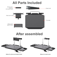 Design créatif Table pliante pour siège arrière de voiture à deux côtés Bureau pour ordinateur portable avec application facile