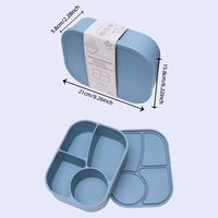 Boîtes de conservation alimentaire en silicone de qualité alimentaire, boîtes à lunch bento avec couvercles, boîte à goûter