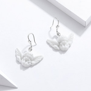 Nouveau Style Boucles <span class=keywords><strong>D</strong></span>'oreilles 925 En Argent Sterling <span class=keywords><strong>Ange</strong></span> Gardien Aile Boucles <span class=keywords><strong>D</strong></span>'oreilles Pour Les Filles - Product Image 3