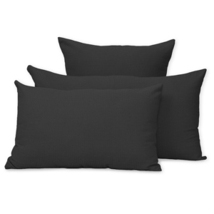 Última llegada de lujo negro cuadrado funda de cojín hecho a mano Waffle algodón almohada sólido estilo moderno - Product Image 2