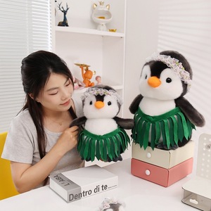 Peluche de <span class=keywords><strong>pingouin</strong></span> hawaïen très précieuse, style <span class=keywords><strong>surf</strong></span>, cadeau d'anniversaire pour couple, polyester et coton PP, 11-30 cm - Product Image 3
