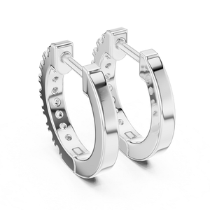 Boucles d'oreilles élégantes en diamant de laboratoire pour femme, plaquées argent, bijoux brillants, cadeau idéal pour mariage et usage quotidien - Product Image 4