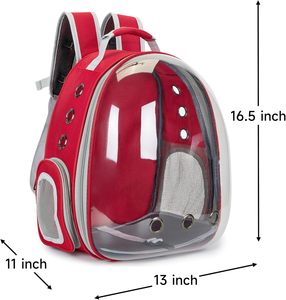 Transparent Outdoor Portable Pet Strollers Tote <b>Backpack</b> Large Capacity Sturdy 10kg PVC Oxford Cloth Pet Carrier - Product Image 5