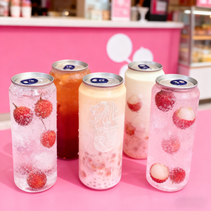 Vasos de Plástico PET Transparente Personalizados al por Mayor, 330 ml/500 ml, Latas Vacías Transparentes <span class=keywords><strong>para</strong></span> Jugos, Café, Refrescos, <span class=keywords><strong>Bebidas</strong></span> Energéticas - Product Image 1